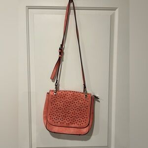 Pink cross body purse